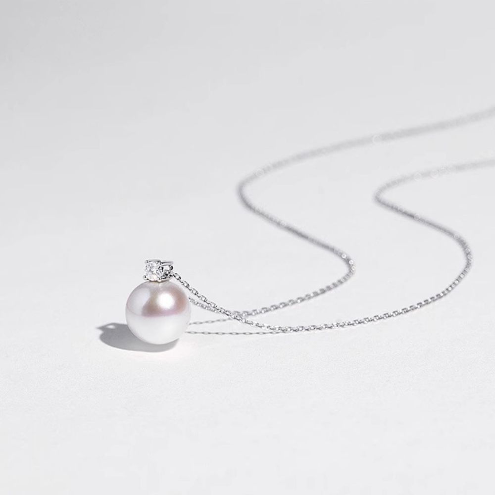 Picture of 925 Sterling Silver Natural Freshwater Pearl Necklace