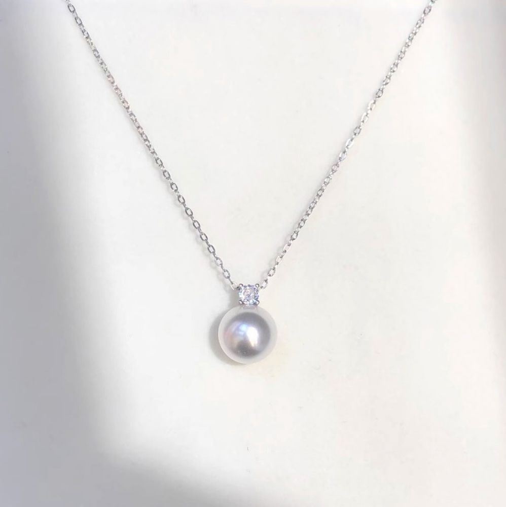 Picture of 925 Sterling Silver Natural Freshwater Pearl Necklace