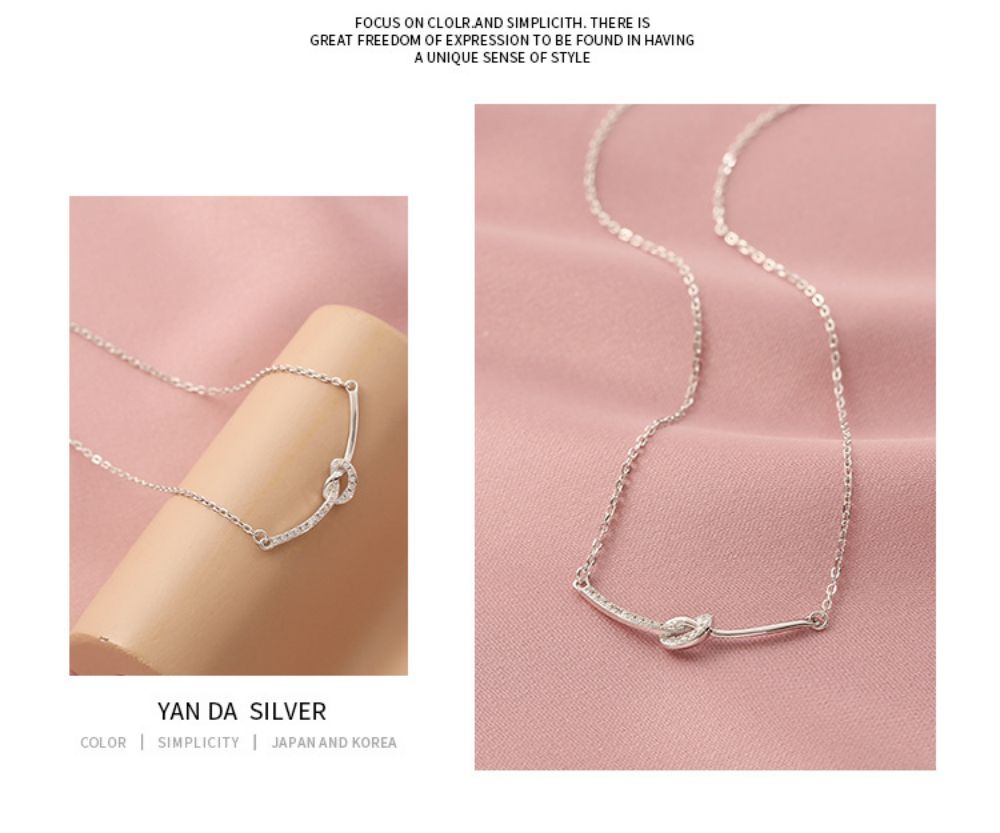Picture of Tichy 925 Sterling Silver Rope Knot Necklace