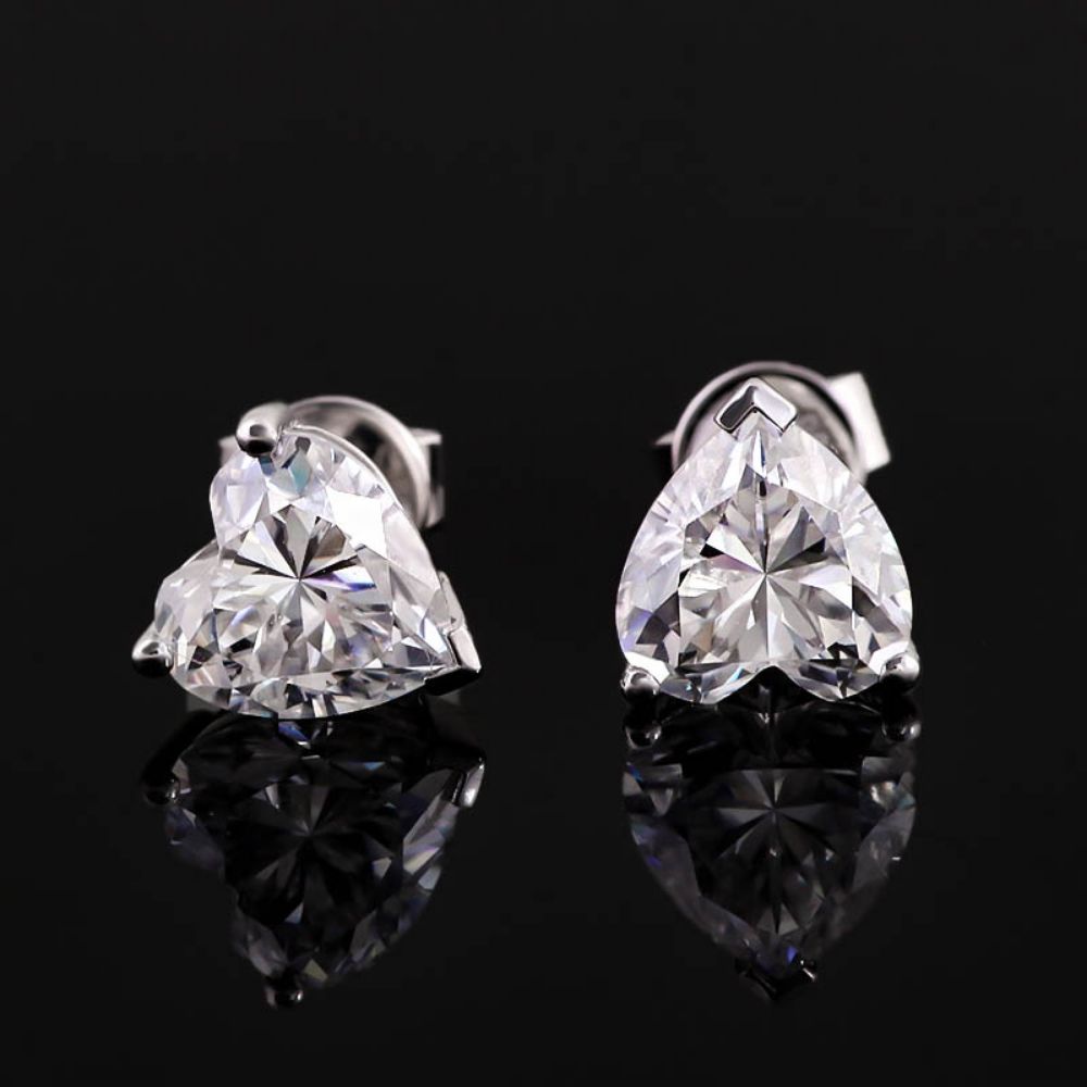 Picture of Custom Jewelry for Singing Competition: D Color Moissanite Diamond Heart Set