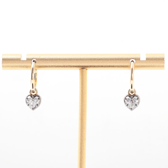 Picture of Moissanite Heart Earrings