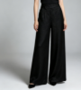 图片 【25XMMJ007】真丝黑色香云纱龟裂纹阔腿裤